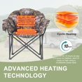 thumbnail image 2 of Slsy Oversized Heated Camping Chair, Heats Back & Seat with 3 Adjustable Levels, Portable Foldable Heavy-Duty Moon Chair for Lawn, Patio, Picnic, Camping & Outdoor Lounge, 2 of 6