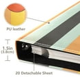 thumbnail image 3 of FORMRS 3 Ring Photo Album 4"x6" Self Adhesive Large Capacity PU Leather Cover, Stripes and Circle, 3 of 8