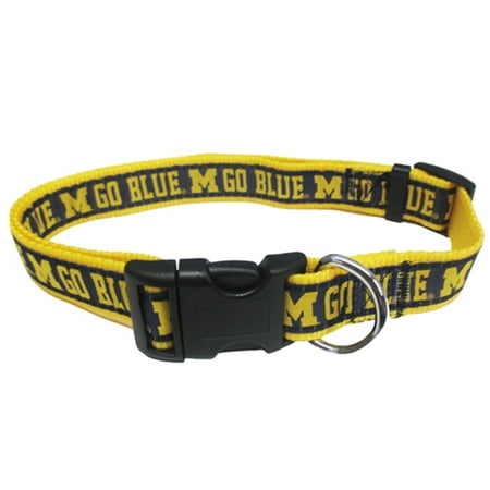 Pets First College Michigan Wolverines Pet Collar, 3 Sizes Available, Sports Fan Dog Collar - Large