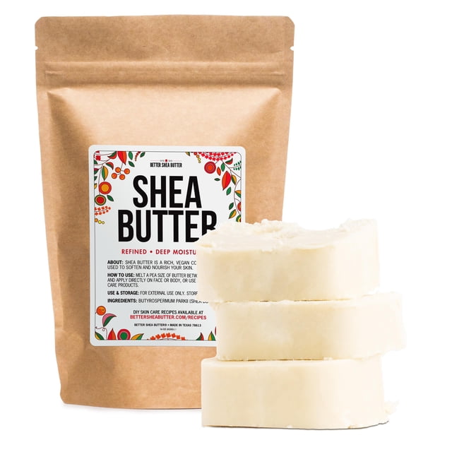 Manteca de karité refinada sin perfume – Manteca de karité africana pura para cabello y piel seca – Base de jabón de manteca de karité – Hidratante facial y corporal para mantequilla corporal batida