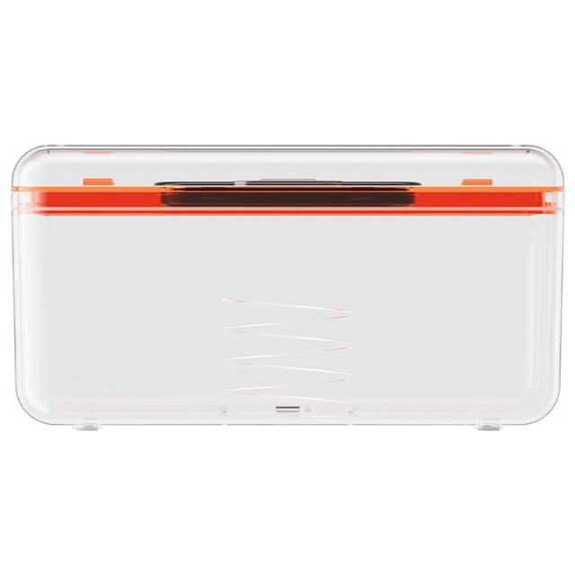 Mask Storage Box with Lid, Transparent Mask Storage Case, Openable Mask Storage Box Organizer, Multifunctional Mask Dispenser for Home, Office, Car, Schools, Churches, Gyms Orange
