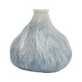 thumbnail image 2 of Benzara BM189495 Distorted Textured Ceramic Vase with Narrow Opening, Blue & White - Small - 9 x 10.25 x 10.25 in., 2 of 2