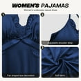 thumbnail image 4 of LWP Women Nightgown Sexy Sleepwear V-neck Modal Babydoll Lace Chemise Lingerie Lounge Dress, 4 of 9