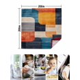 thumbnail image 5 of nqOlkjepod Colorful Block Cloth Napkins Set of 8 Reusable Dinner Napkins, Vintage Abstract Art Geometric Cocktail Napkin Washable Table Napkins for Wedding/Holiday Party/Baby Shower 20"x20", 5 of 8