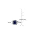 thumbnail image 3 of 1.06 Carat (Ctw) Blue and White Sapphire Ring in 14K White Gold with Diamonds for Women, 3 of 6