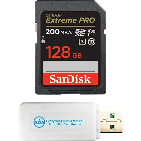Image of SanDisk 128GB SD Extreme Pro Memory Works with Sony Alpha a7 III a7 II a7 a7s a7s II Mirrorless Camera