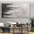 thumbnail image 4 of Original black and white textured abstract canvas oil painting, minimalist art texture handmade painting. Modern living room decor,(91*183cm)36*72 Inches,Unstretched,Frameless, 4 of 4