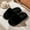 Black, variant on Women’s Fluffy Open-Toe Slippers Soft Breathable Non Slip House Shoes