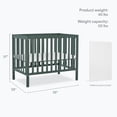 thumbnail image 3 of Dream On Me Edgewood 4-in-1 Convertible Mini Crib, Olive, 3 of 9