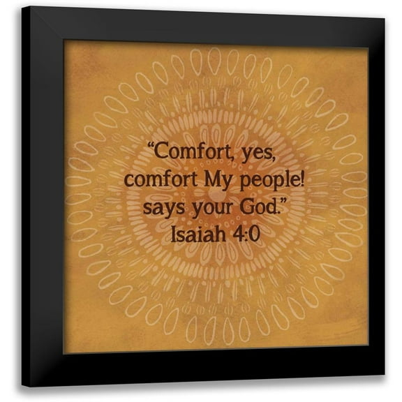 Coulter, Cynthia 12x12 Black Modern Framed Museum Art Print Titled - Jacobean Medallion Scripture III