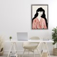 thumbnail image 3 of Stupell Industries Modern Woman in Striped Blouse Gray Floating Frame Canvas Art, 21 x 31, by Omar Escalante, 3 of 8