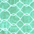 thumbnail image 1 of Ahgly Company Indoor Square Trellis Turquoise Blue Modern Area Rugs, 4' Square, 1 of 4