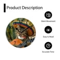 thumbnail image 4 of 12 Inch Wall Clock Battery Operated Silent Clock Decorative for Office, Kitchen, Outdoor, Living Room，Kitten in Hat Music Playing Guitar Watercolor Elegant, 4 of 4
