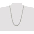 thumbnail image 5 of White Sterling Silver chain Curb Men's 28 in 9 mm 9mm, 5 of 5