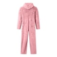 thumbnail image 6 of SUYIDA Men's Hooded Onesie Pajamas Lightweight Fuzzy Fleece Zip Up Jumpsuit Long Sleeve Long Pants One Piece Pjs, 6 of 6