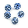 thumbnail image 4 of Polymer Clay Rhinestone Beads Pave Disco Ball Beads Grade A Half Drilled Round Light Sapphire PP9(1.5.~1.6mm) 6mm Hole: 1.2mm, 4 of 5