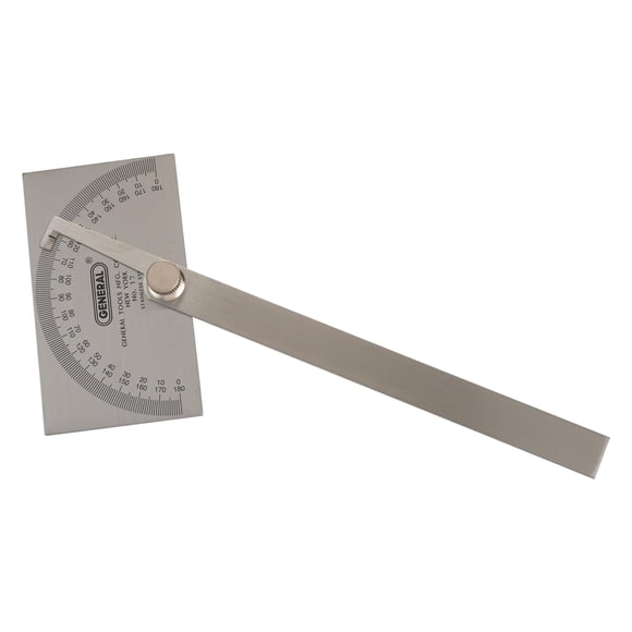 Angle Protractor General Tools #17 de acero inoxidable