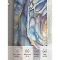 thumbnail image 5 of Modern Abstract Sheer Curtains 45 Inch Length 2 Panels Set, Contemporary Art Moire Voile Window Treatment Rod Pocket Small Kitchen Curtains Drapes for Bedroom 52"x45"x2, 5 of 7