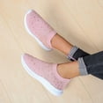 thumbnail image 6 of AngryMonkey Women's Rhinestones Mesh Sport Slip-on Shoes,anti slip Good Arch Breathable Lightweight Casual Sock Sneaker Nurse Shoes, 6 of 15