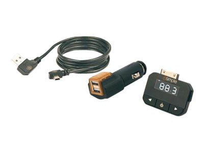 FM Radio Transmitter with Car Charger Remote for iPhone 4 3G 3GS iPod Touch Nano 