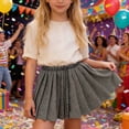 thumbnail image 2 of Shadoumai Shimmering Pleated Girls Skirt with Sparkly Sequins Drawstring Elastic Waist Comfortable Mini Skirt for Everyday Wear, 2 of 6