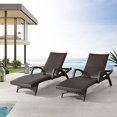 thumbnail image 1 of Iwicker Chaises Longues de Patio en Rotin Aluminium Rembourrées avec Mousse à Séchage Rapide Chaises Longues Inclinables en Osier Réglables avec Roues et Accoudoirs, Ensemble de 2, 1 of 5