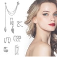 thumbnail image 1 of Up to 65% Off No Pierced Ear Clip Set 7 Piece Set Creative Alloy Earring Set Necklace Rings Earring Jewelry on Clearance, 1 of 2