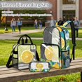 thumbnail image 2 of Xoenoiee Lemon Print Kids Clear Backpack with Lunch Box for Girls Transparent Backpack School Bags with Pencil Case Set of 3 School Bookbag Teens Satchel Bagpack 17inch Travel Daypack, 2 of 5