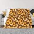 thumbnail image 1 of Balery Vintage Wood Grain Sunflower B Manta de Franela con Dibujo, Lujo Ultra Suave y Cálido, Antipelusa y Resistente a las Arrugas para Cama, Sofá, Camping -80"x60", 1 of 6