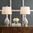 thumbnail image 2 of SAFAVIEH Avi Floral Vines 27.5 in. H Table Lamp, Blue/White, Set of 2, 2 of 9