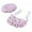 Pink, variant on Pebbuoy Pet Hat Bib Artificial Pearl Decoration Set Adjustable Headwear Fashionable Beret for Dogs Cats