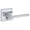 Silver, variant on Kwikset 155LSLSQT-514 Lisbon Square Privacy Door Lever in Iron Black