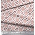 thumbnail image 2 of Soimoi Velvet Fabric Flamingo & Moroccan Damask Decor Fabric Printed Yard 58 Inch Wide, 2 of 3