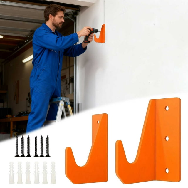 Heavy Duty Wall Mounted Floor Jack Hooks Garage Storage Organizer For Hydraulic Jacks With Wheel Axles 2 Pack 2PCS