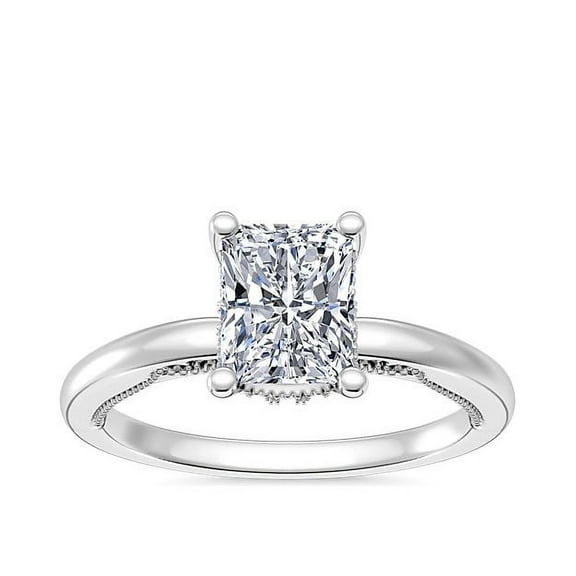 2.15 Carat Radiant Cut Moissanite Diamond Wonderful Wedding Ring for Women in Solid 14K White Gold Size 7 by Diamond-Capitals