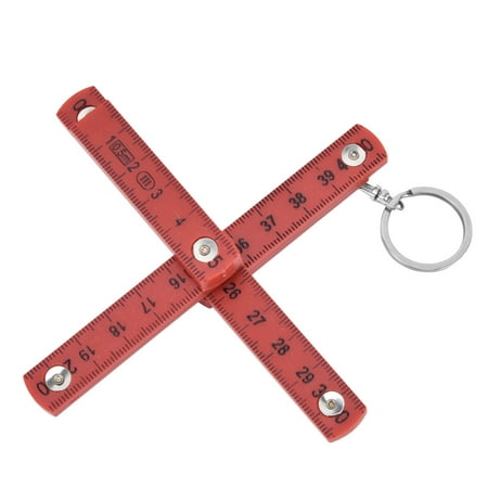 

Plastic Foldable Ruler Folding Meter Stick 2Pcs ABS Folding Ruler Portable 0.5m Foldable Ruler With Key For Carpentry Laying TilesRed