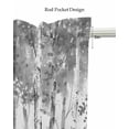 thumbnail image 5 of Abstract Tree Linen Curtain Valance for Bedroom/Bathroom/Kitchen/Living/Dining Room Window,Contemporary Impressionist Forest Landscape Pocket Topper Drapes Decorative Cafe Drapery Panel 60"x18", 5 of 6