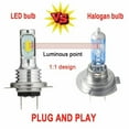 thumbnail image 3 of 2pcs H7 LED Headlight Bulbs Conversion Kit Super High Low Beam 4000LM 6000K 80W, 3 of 11