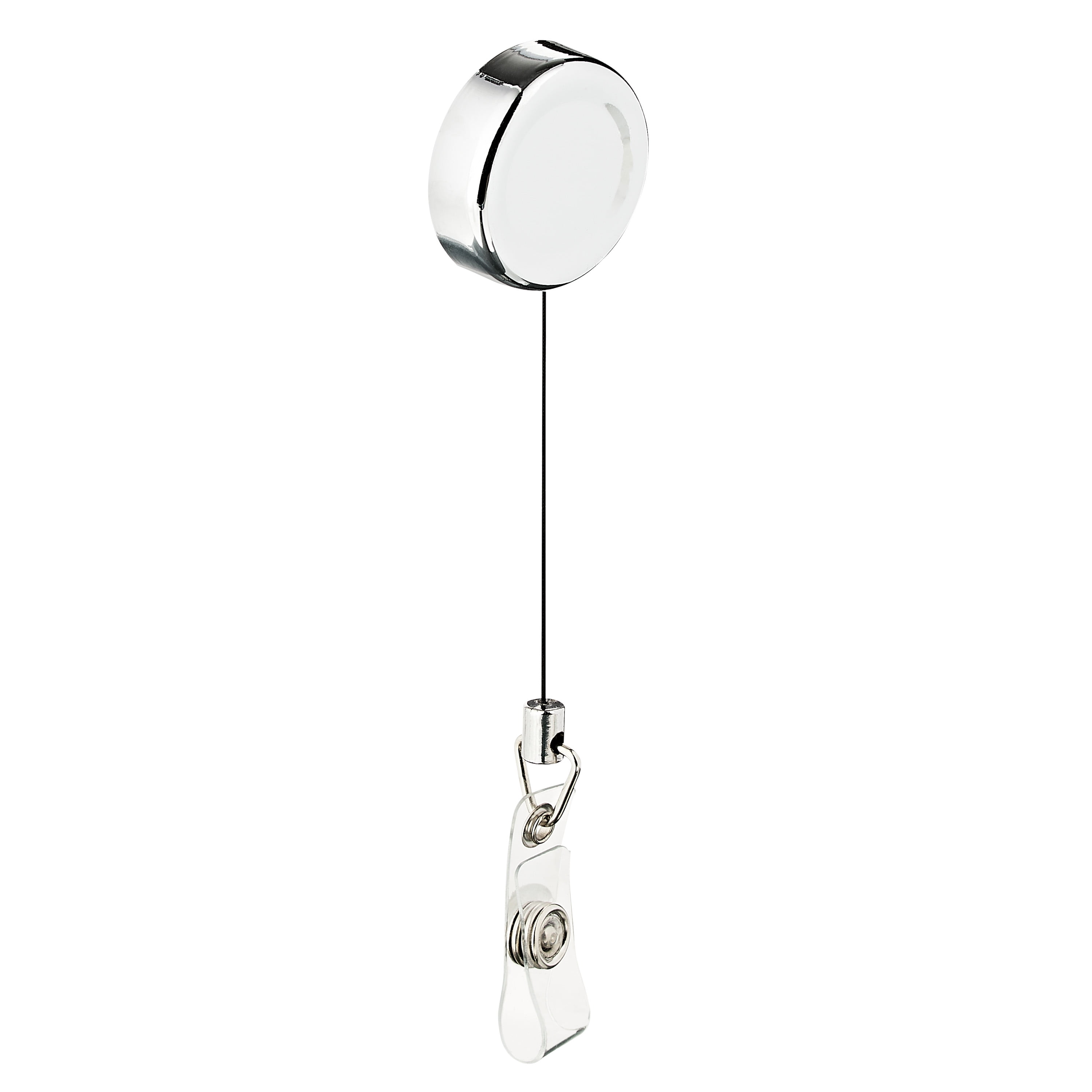 (3 pack) Pen+Gear Metal Badge Reel Clip, Silver