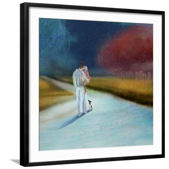 Art.com Sleepy Time Art Print by Nancy Tillman, Black Frame Wall Art, 29" x 29"