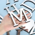 thumbnail image 3 of Uxcell 3D Acrylic Alphabet Mirror Wall Stickers Letter M Self Adhesive Letter Sign for Home Decoration Silver Tone, 3 of 7