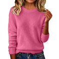 thumbnail image 5 of Womens Lightweight Sweaters Crew Neck Long Sleeve Ribbed Knit Tops Casual Loose Fit Sweater Dressy Business Fall Outfits Soft Jumper Sweaters Womens Fashion Clothing(Yellow,S), 5 of 8