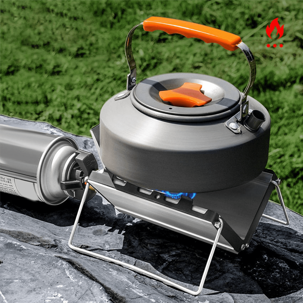 2X Camping Stove Outdoor Portable Windproof High-Power Cassette Gas Stove Picnic Accessories