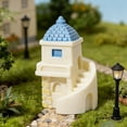 thumbnail image 4 of Diy Miniature Blue White Resin House C (Miniature Blue White House, Fairy Garden House), Diy Resin House Figurines Miniature Scene Decor Dollhouse Accessories Resin Dollhouse for Terrarium Fish Tank, 4 of 5