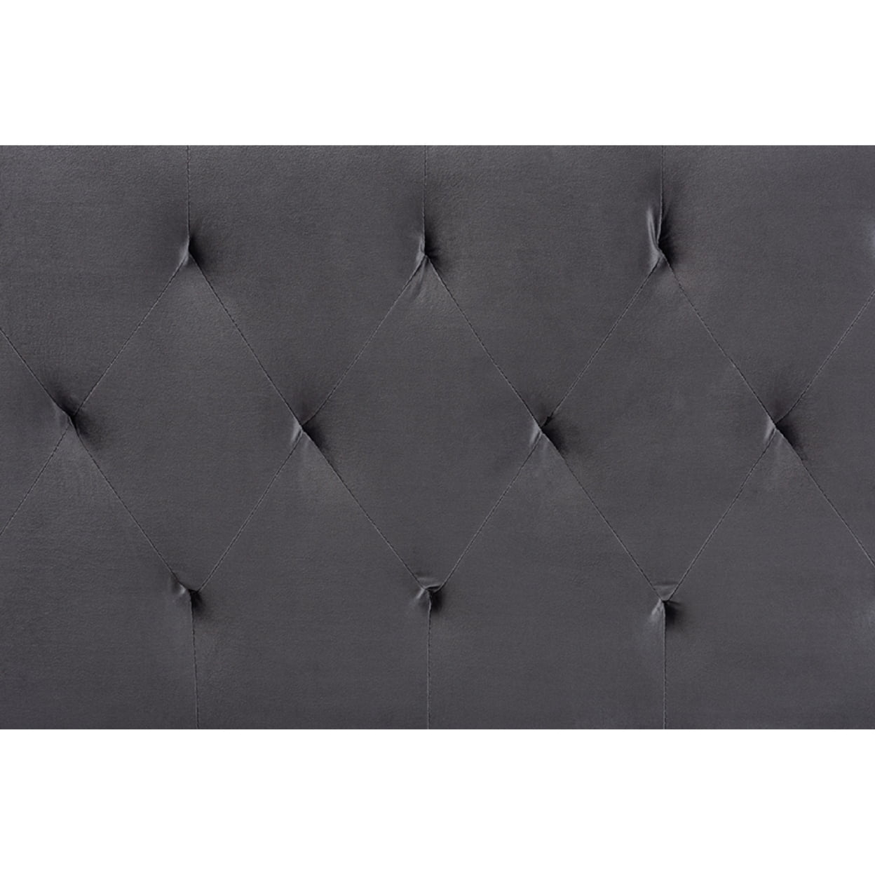 Baxton Studio Felix Modern and Contemporary Grey Velvet Fabric Upholstered Queen Size Headboard,Wholesale Interiors