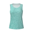 thumbnail image 4 of Haiem Teal Turquoise Glitter Workout Tank Tops for Women, Athletic Sports Slim-Fit Tank Tops, Compression Sleeveless Dry Fit Shirts,Athletic Shirt-Large, 4 of 9