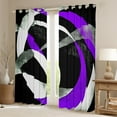 thumbnail image 2 of Erosebridal Geometric Round Curtains and Drapes (38Wx54L),Black Purple Blackout Curtains for Bedroom,Abstract Artwork Curtains Pack of 2 (38Wx54L),Circle Room Decor, 2 of 6