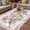 White, variant on Pink Orchid Flowers Outdoor Rug for Patio/Deck/Porch, Non-Slip Large Area Rug 4 x 6 Ft, Vintage Floral Leaves Plants Spring Indoor Outdoor Rugs Washable Area Rugs, Camping Rug Carpet Runner