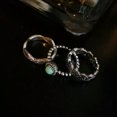 thumbnail image 4 of HOOUN 3pcs/set Vintage 925 Silver Turquoise Ring Women Wedding Party Jewelry Size 5-10-01#-7, 4 of 9