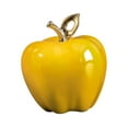 thumbnail image 3 of jicheng Apple Statue Art Crafts Ceramic Apple Figurine for Halloween TV Stand Office Yellow, 3 of 9